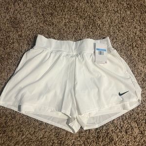 White Nike dri-fit tennis short